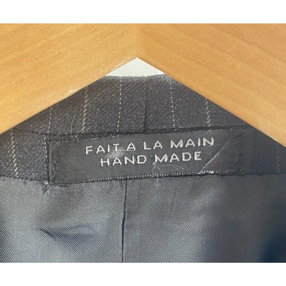 $15K MENS 40R ERMENEGILDO ZEGNA HAND MADE Pinstripe Charcoal BLACK TUXEDO SUIT - Picture 9 of 12